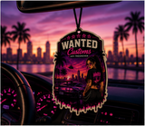 WNTD AIR Lavender air freshener hanging in a car